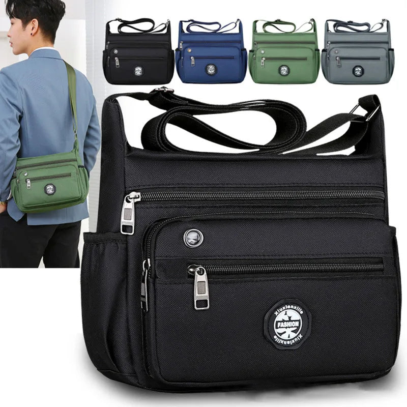 Mens Messenger Bag Crossbody Satchel Waterproof Oxford - Smarsty