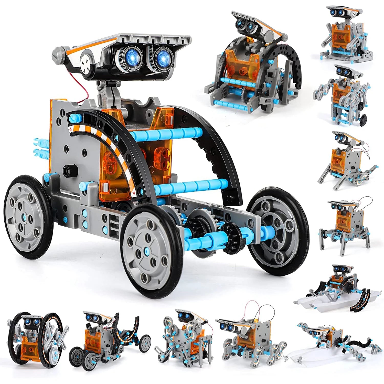 12-In-1 Stem Solar Robot Kit Toys Gifts For Kids 3-8 Years Old Educational Building Science Experiment Set Birthday Gifts Boys