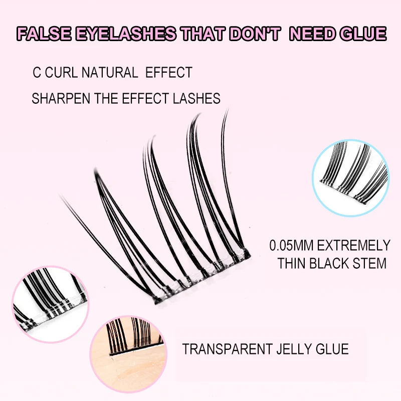 Self Adhesive Cluster Lashes for Effortless Application - Smarsty