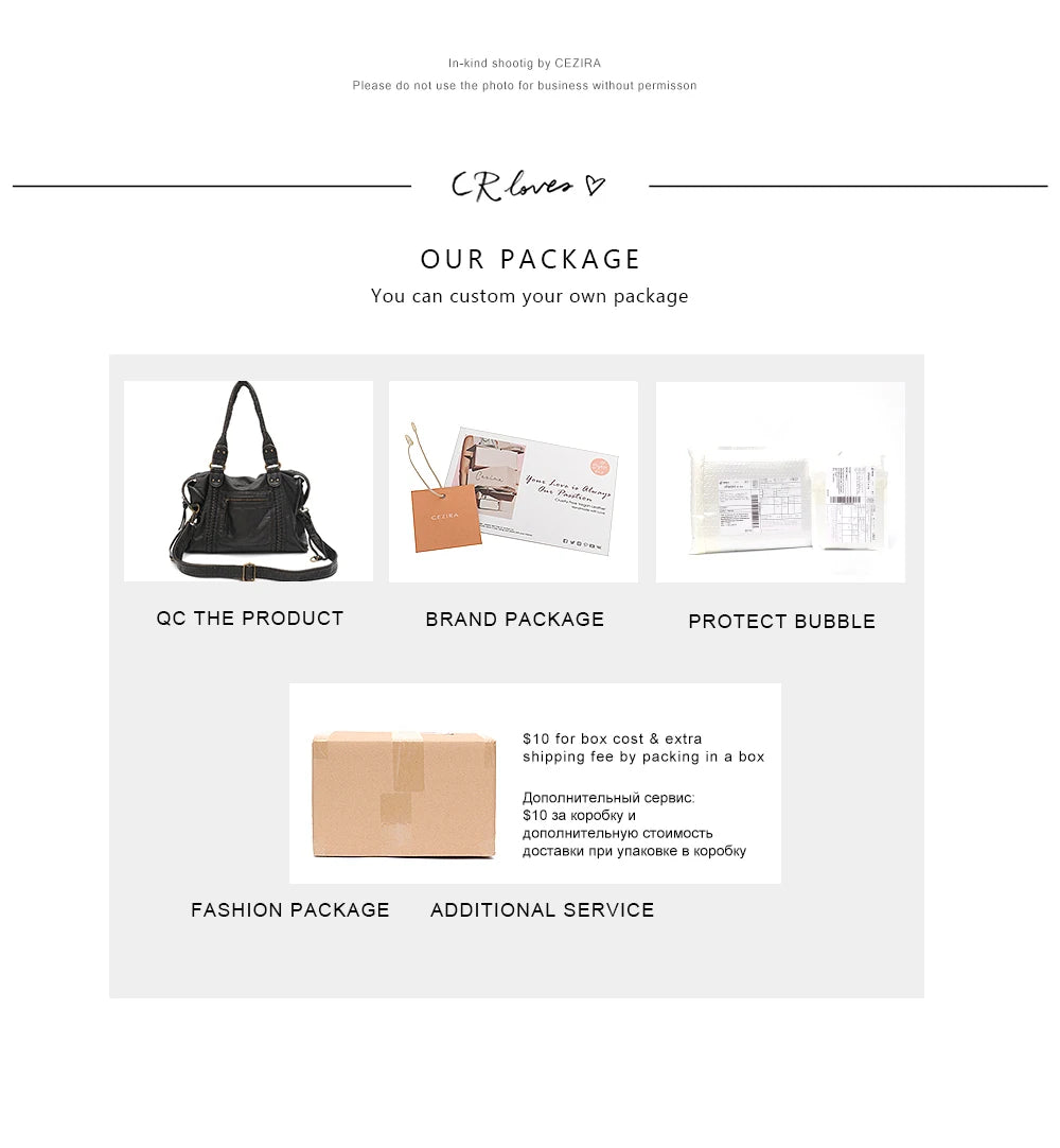 PU Leather Tote Bag With Zip Pockets Crossbody For Travel - Smarsty
