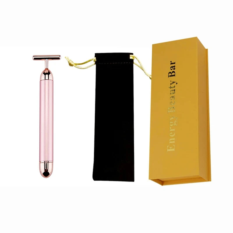 24K Gold Electric Face Roller for Youthful Skin - Smarsty