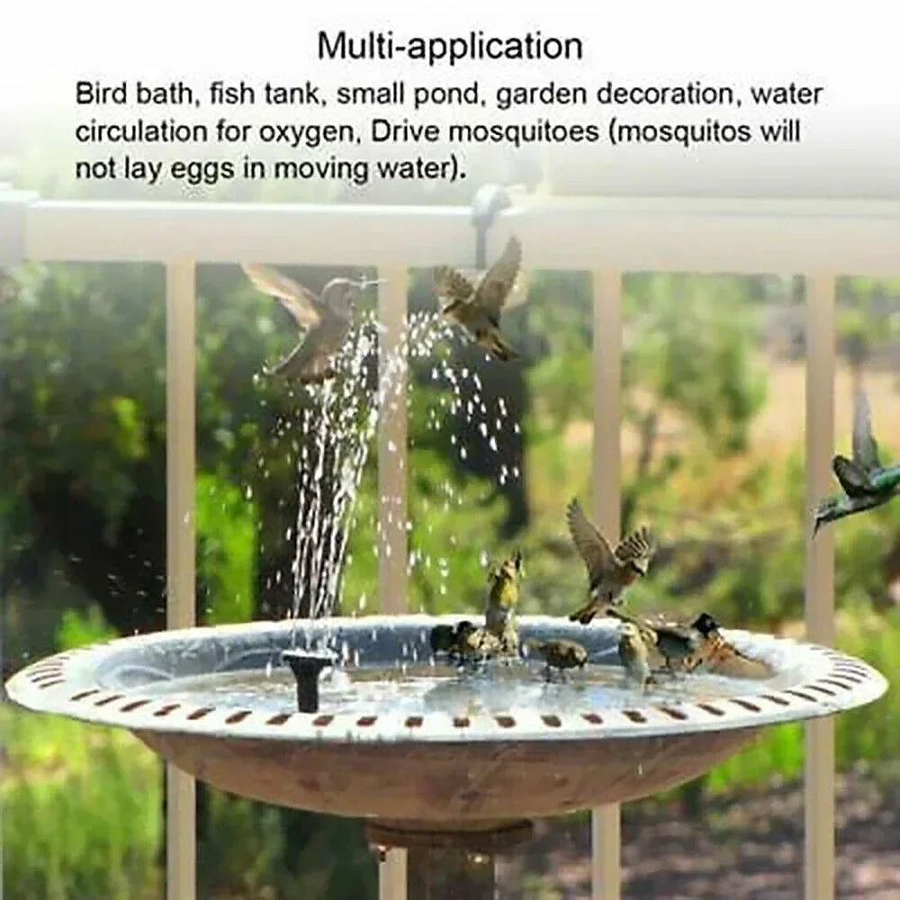 Solar Powered Floating Fountain Pump for Bird Baths and Garden Pools - Smarsty