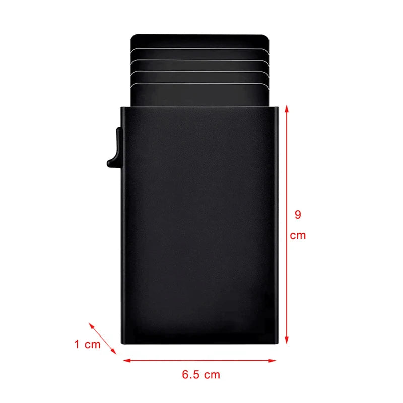 Anti-theft Cards Protectors Card Holder Minimalist Smart Wallet RFID Protection Aluminum Metal Box Cardholder Case Porte Carte - Smarsty