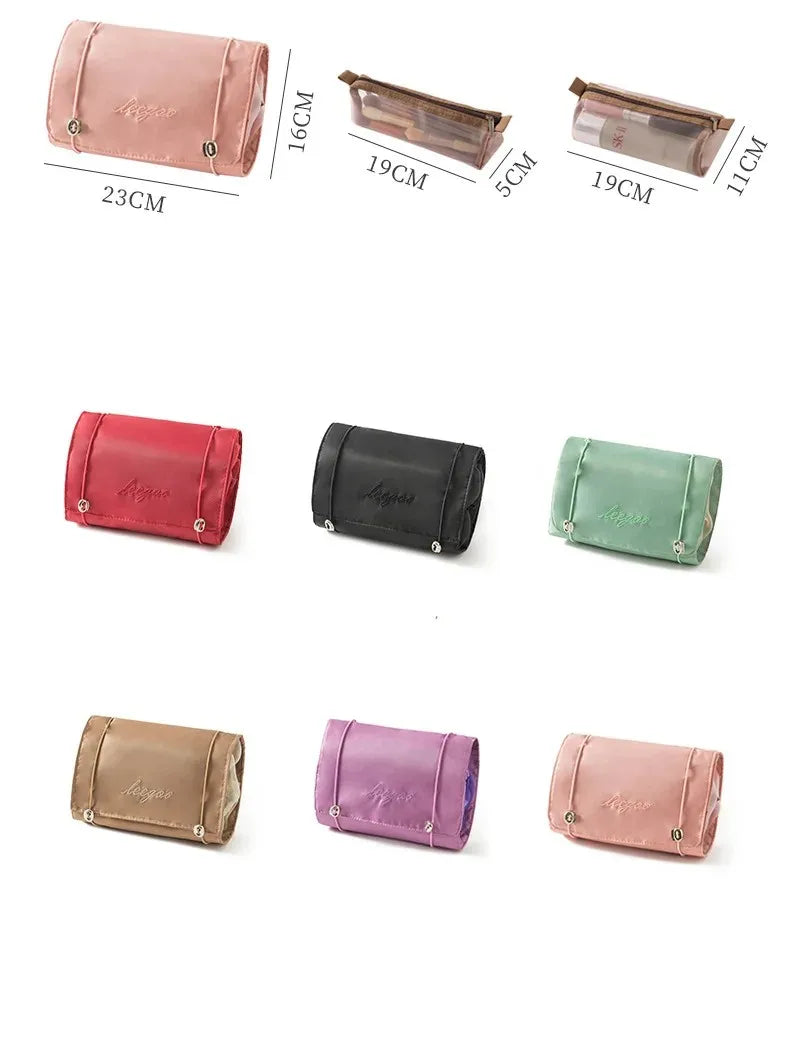 Detachable Cosmetic Bag Portable Large Capacity 4 in 1 Makeup Bags Portable Folding Travel Cosmetics Storage Toiletry Bag - Smarsty