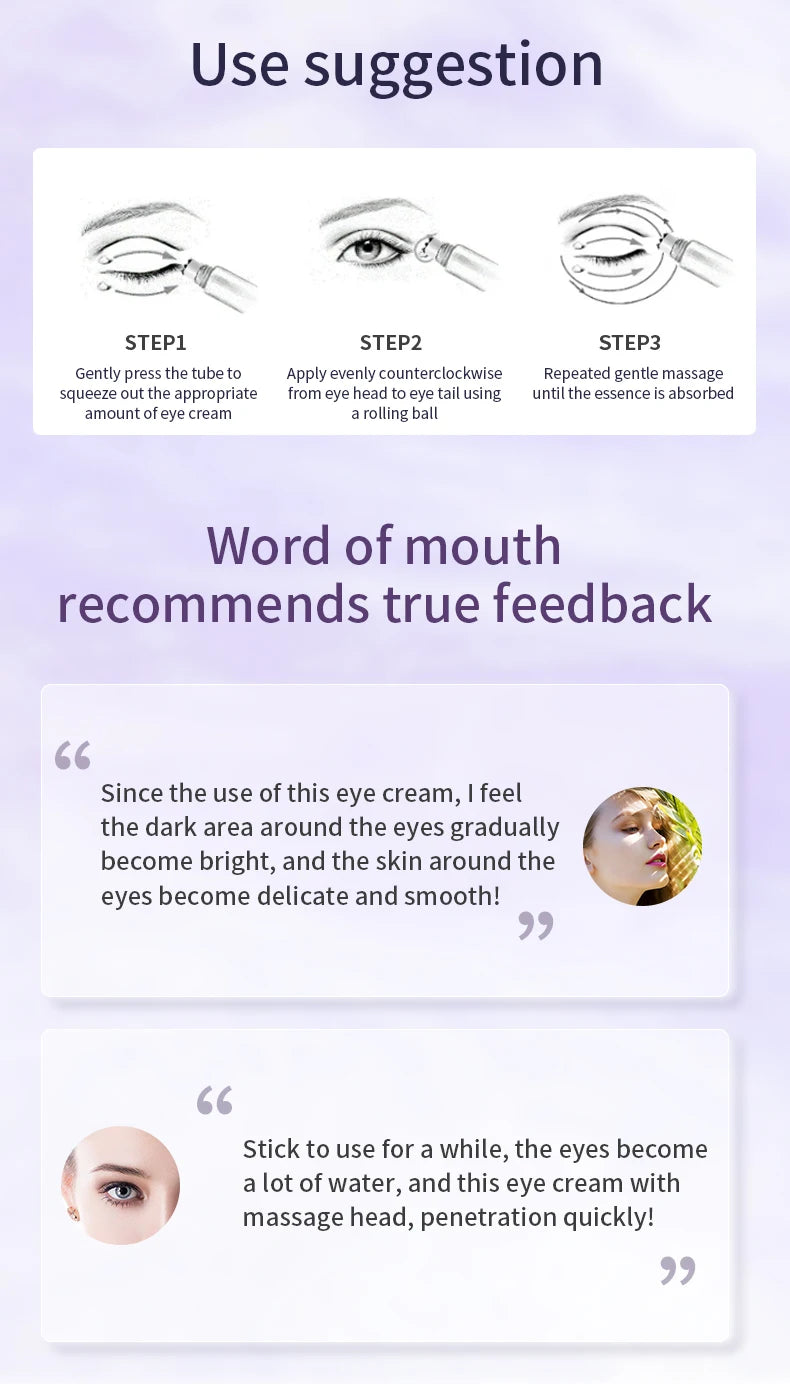 O'CHEAL Anti Aging Eye Cream Roller for Dark Circles - Smarsty