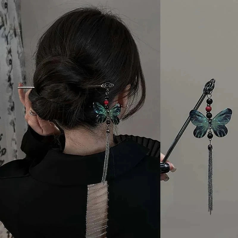 2024 Vintage Chinese Style Butterfly Hair Stick for Women - Smarsty
