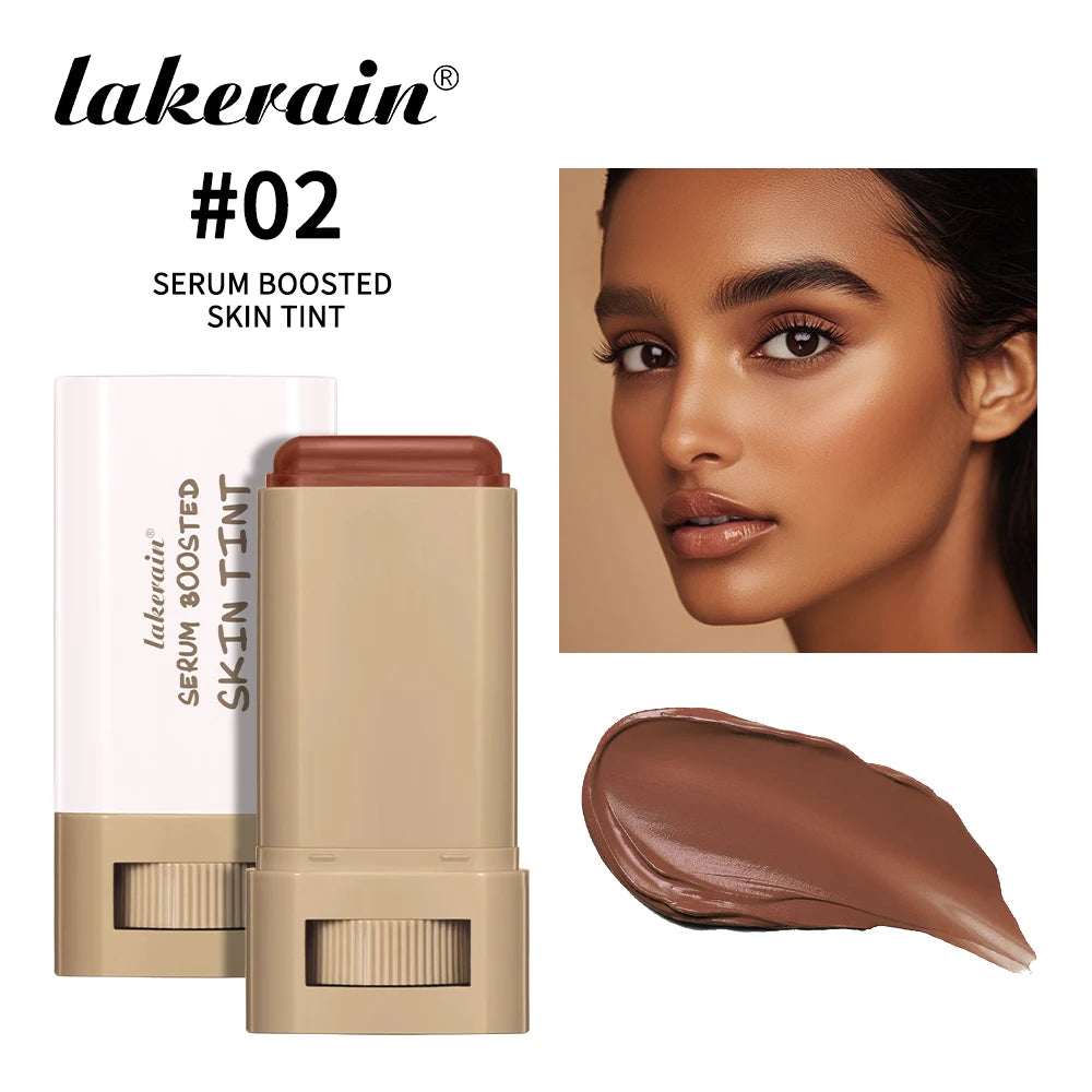 Skin Tint Foundation Stick Eraser Concealer Foundation Stick Serum Boosted Smooth Plumper Hight Coverage Travel Bronze Foundatio