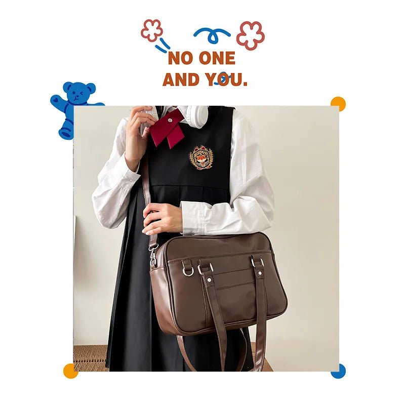 Japanese Style JK Bag Women PU Leather Crossbody Bag - Smarsty