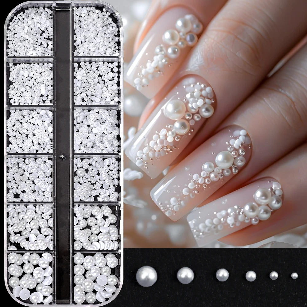 Mini Caviar Beads Nail Art Set with Magnetic Pen - Smarsty