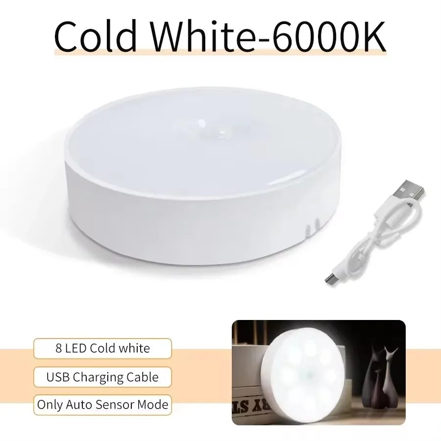 Motion Sensor LED Night Light USB Rechargeable for Cabinets - Smarsty