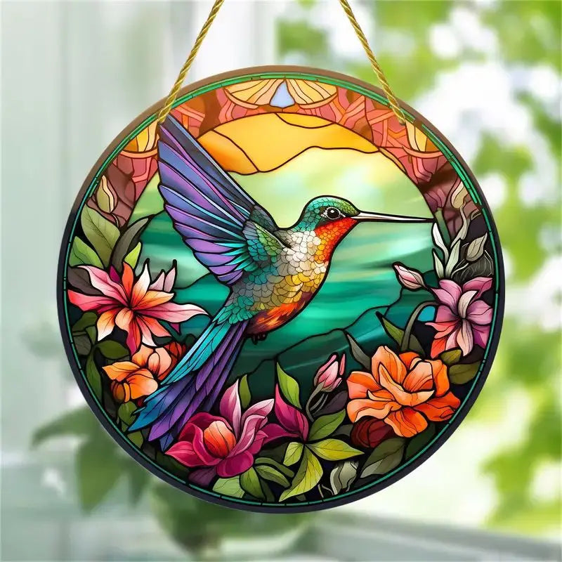 Hummingbird Acrylic Suncatcher for Vibrant Home Decor - Smarsty