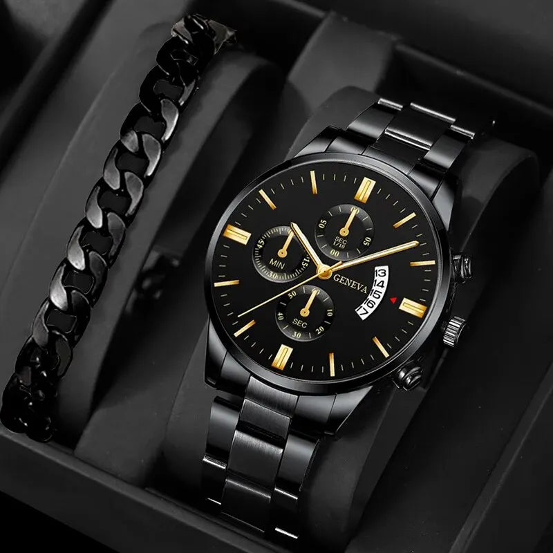Luxury Quartz Business Watch for Men with Calendar Feature - Smarsty
