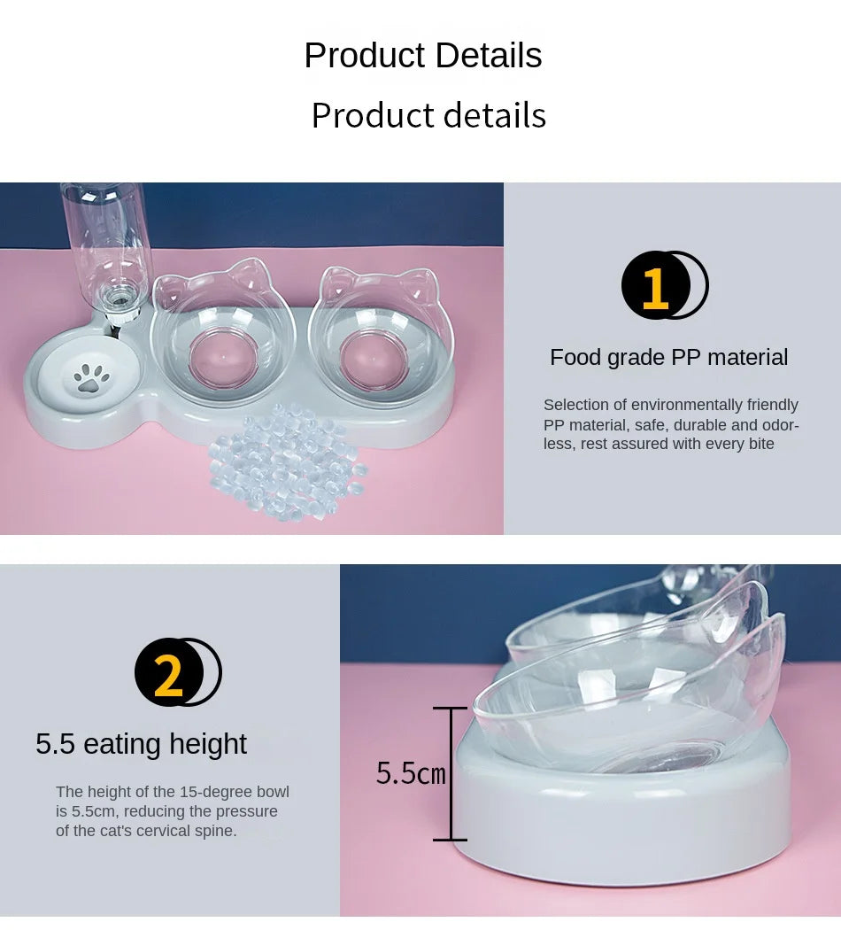 Elevated Cat and Dog Bowls for Easy Feeding - Smarsty
