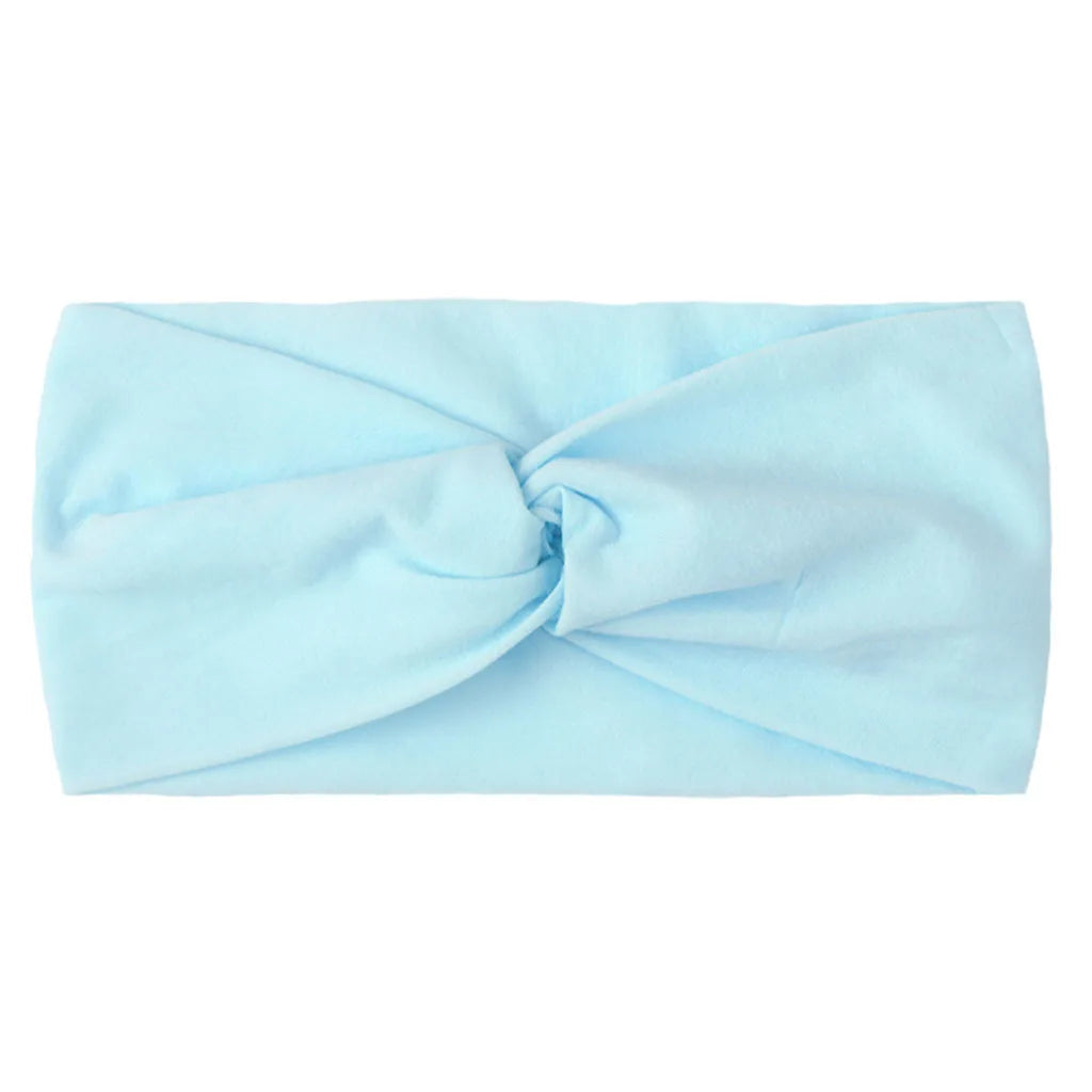 Candy Color Knotted Baby Girl Headband Soft Elastic - Smarsty