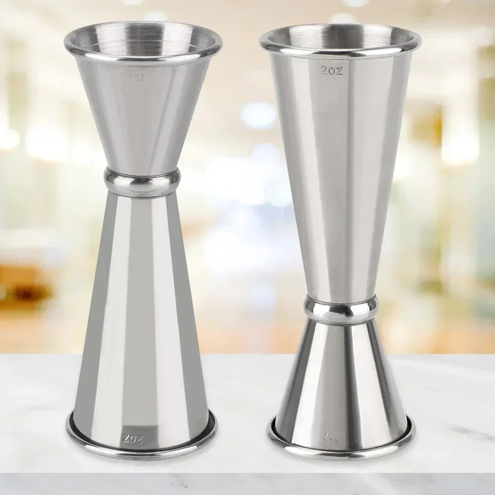 Stainless Steel Double Shot Jigger Cocktail Measure Cups - Smarsty