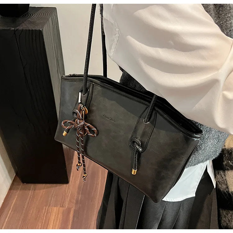 PU Leather Shoulder Bag For Women Versatile Crossbody Tote - Smarsty