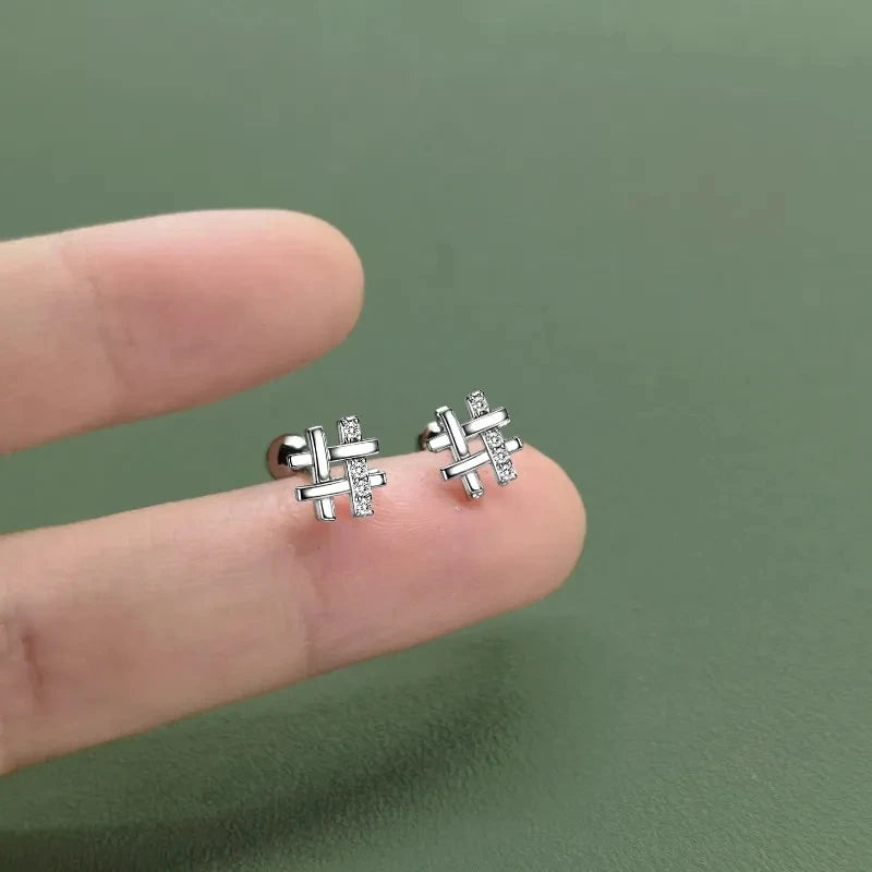 925 Silver Tragus Piercing Helix Studs Butterfly Heart - Smarsty