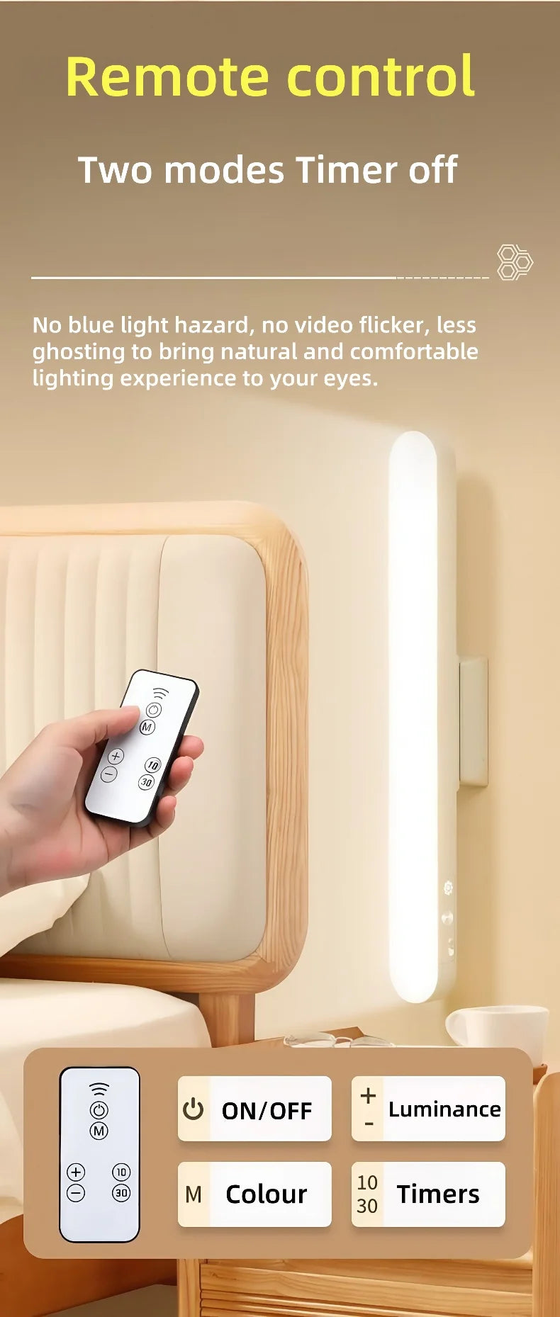 Rechargeable LED Table Lamp with Magnetic Base and Dimmable Light - Smarsty