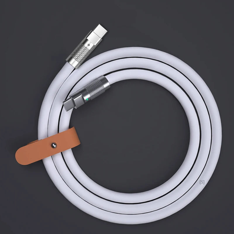 120w 6a Super Fast Charge PD Type C Liquid Silicone Cable Quick Charge 1M 2M Usb Cable Usb C to C Charger Cable - Smarsty