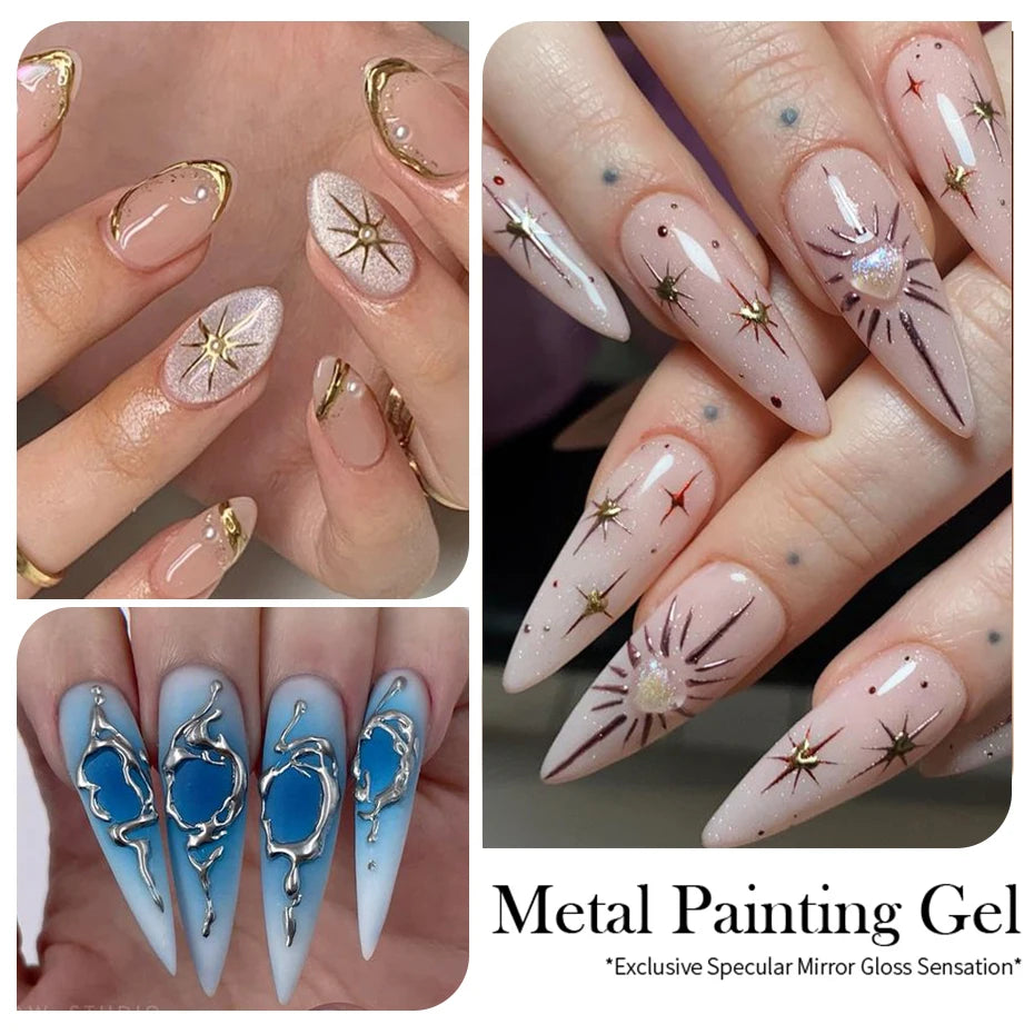 Metallic Chrome Gel Nail Polish for Stunning French Art - Smarsty