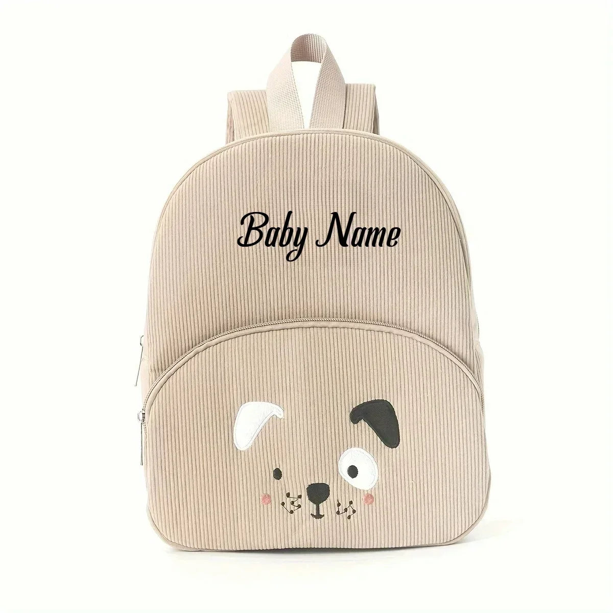 Custom Name Toddler Backpack Cartoon Bear Large Capacity - Smarsty