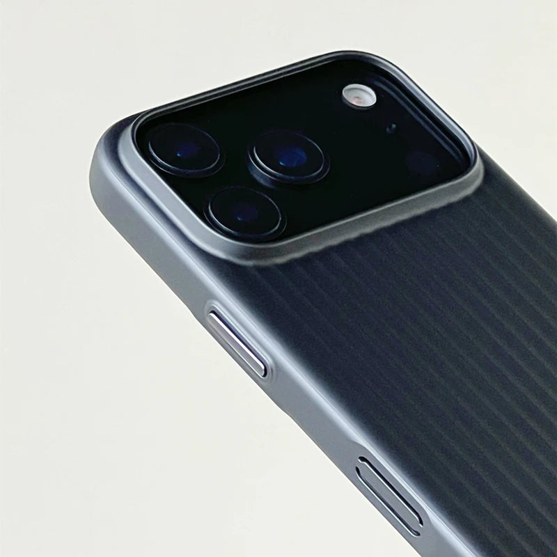 Fashion Plating 3D Luggage Stripes for Magsafe Phone Case for IPhone 17 16 15 14 Pro Max Shockproof Wireless Charge Matte Cover