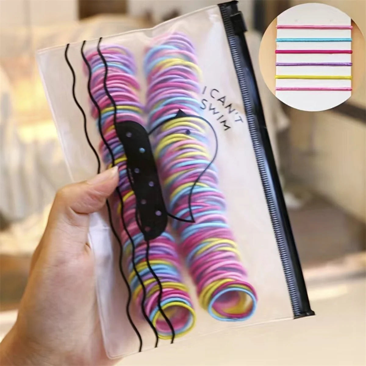Cute Kids Hair Ties Colorful Elastic Set No Metal Seam - Smarsty