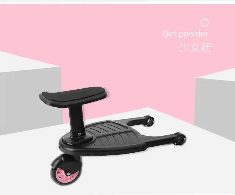 Universal Strollers Step Board Adapter with Seat Second Child Jogger Twins Scooter Baby Pram Hitchhiker Bumper by Smarsty