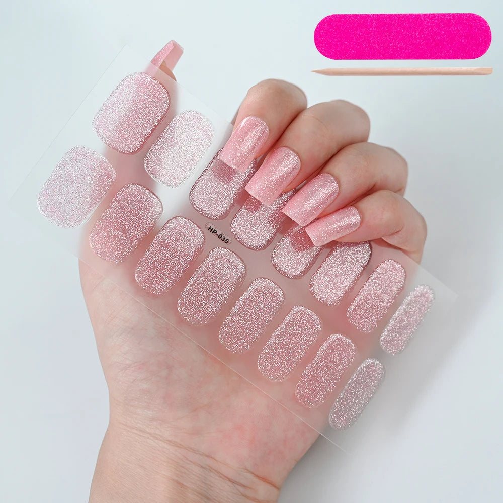 Long-Lasting Semi-Cured Gel Nail Stickers for Easy Application - Smarsty