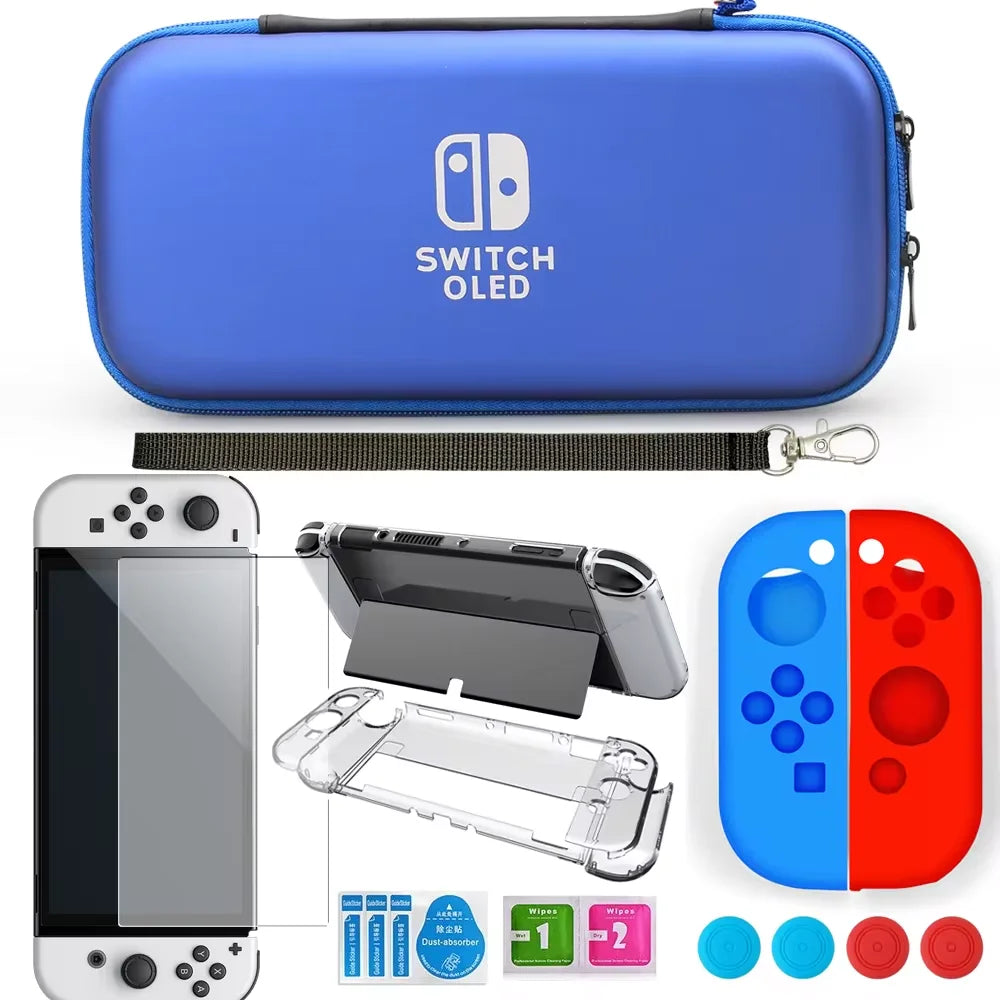 Nintendo Switch Oled Hard Shell Travel Case Bundle - Smarsty