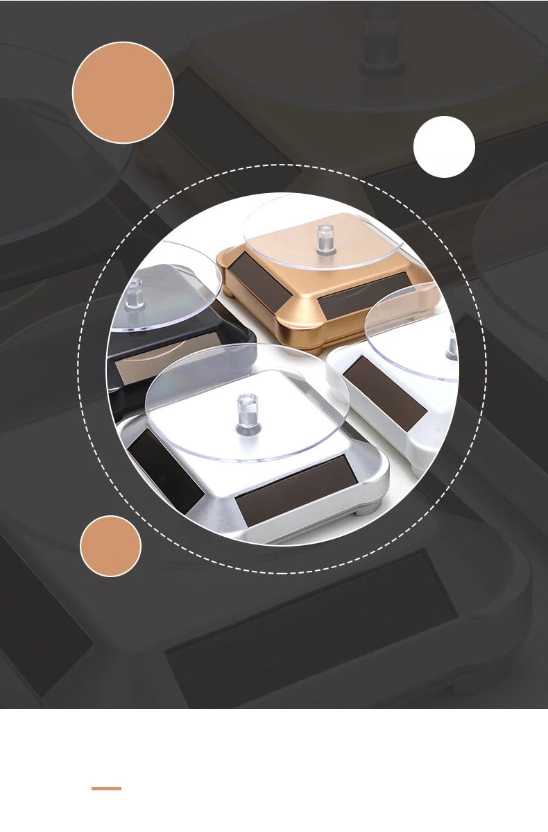 Solar Showcase 360 Rotating Jewelry Organizer Display - Smarsty