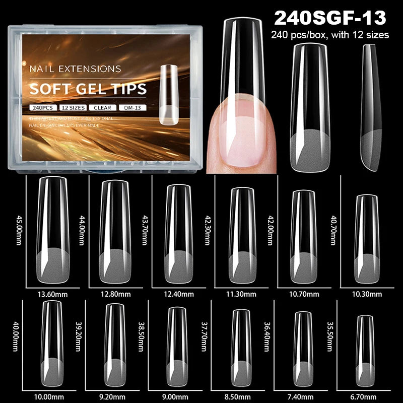 Luxury Soft Gel False Nail Tips for Elegant Manicure - Smarsty