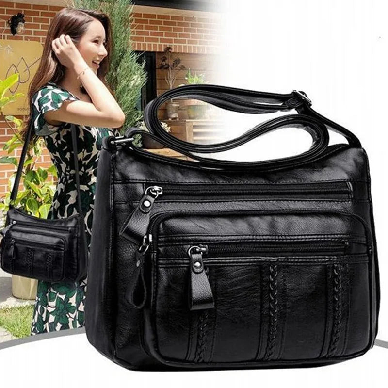 Korean Handbag Designer Leather Crossbody Bag for Women - Smarsty