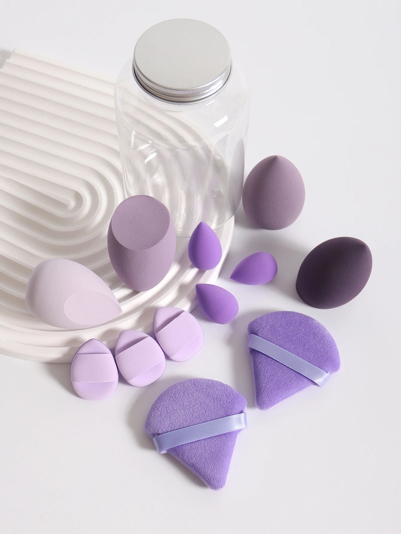 12Pcs Latex-Free Makeup Sponge Set for Flawless Application - Smarsty