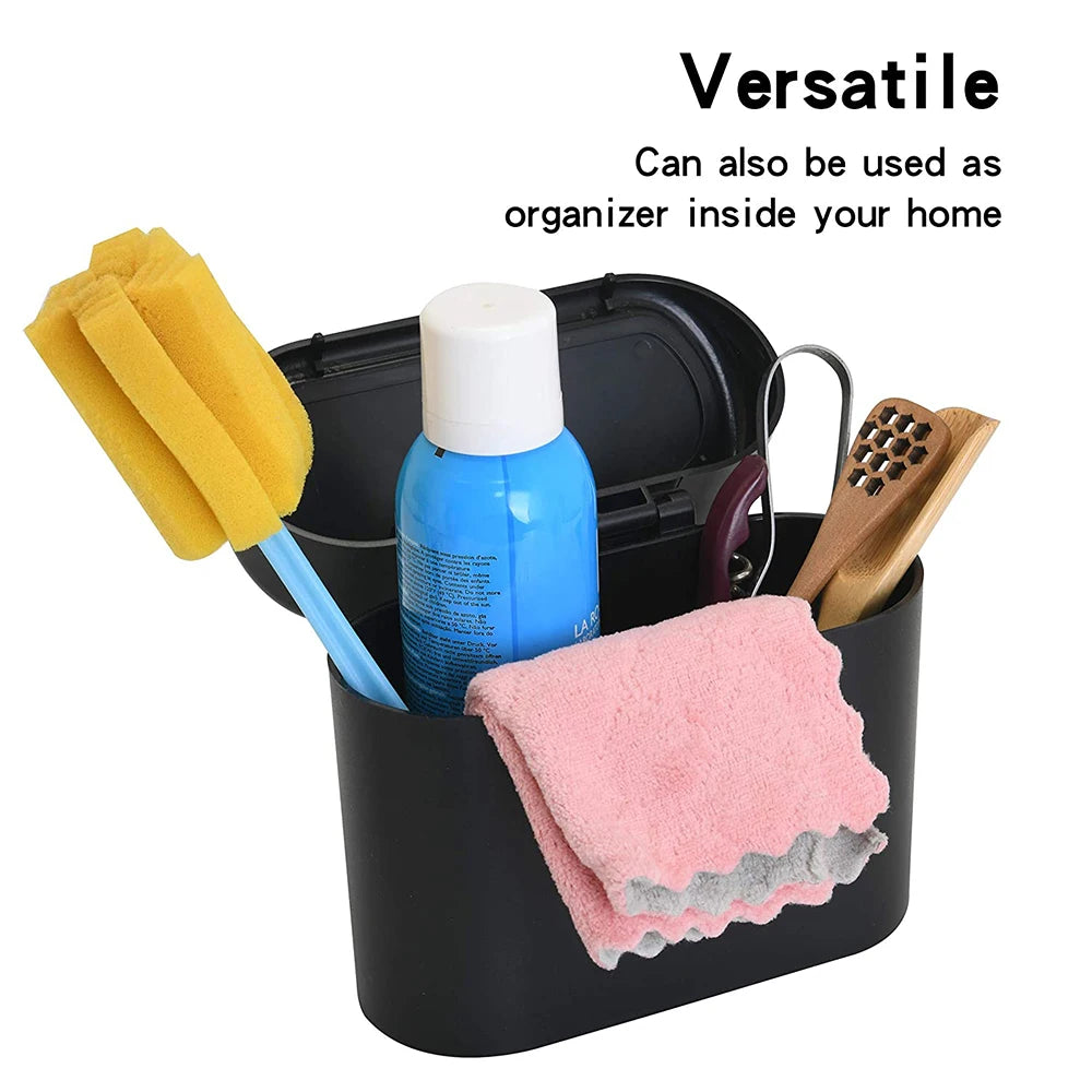 Portable Hanging Car Trash Can With Lid For Car Use - Smarsty