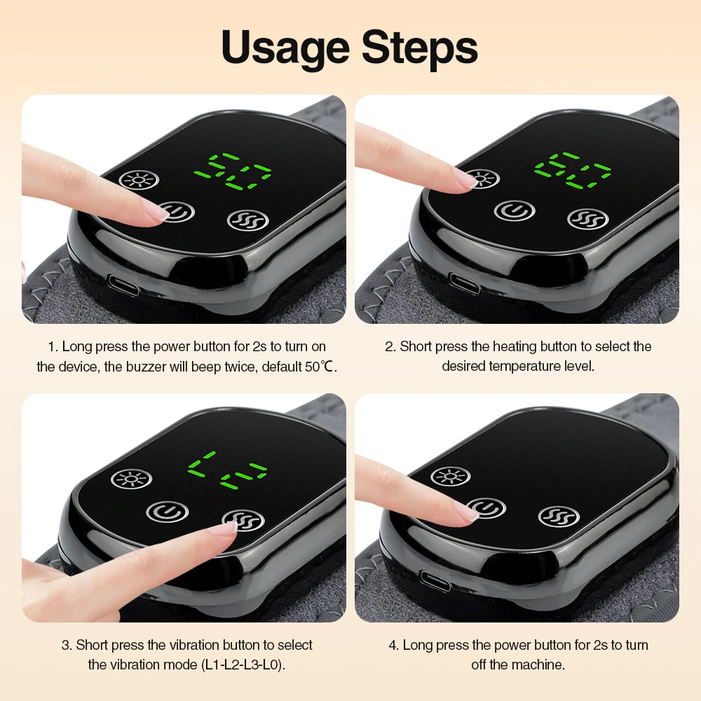 Portable Electric Foot and Hand Massager with Heat and Vibration - Smarsty