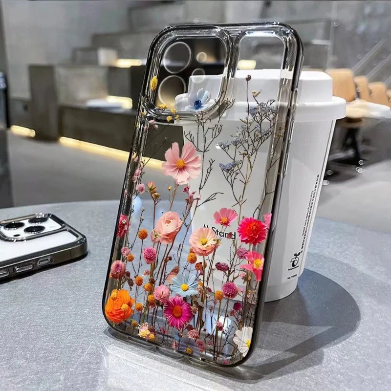 Flower Clear Shockproof iPhone Case - Smarsty