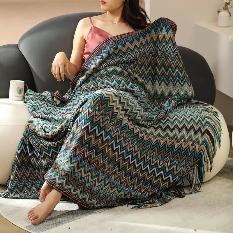Boho Aztec Throw Blanket for Stylish Home Decor - Smarsty