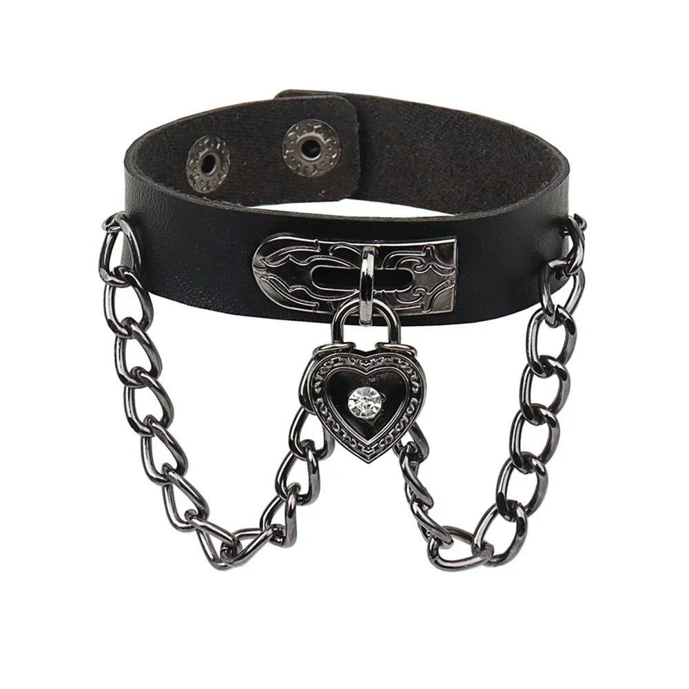 Punk Hip Hop Leather Skull Bracelet for Unisex Fashion - Smarsty