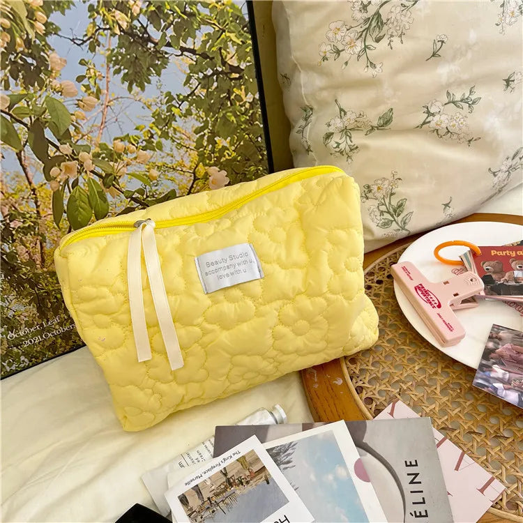 Flower Pattern Makeup Bag Cosmetic Organizer Travel Pouch - Smarsty