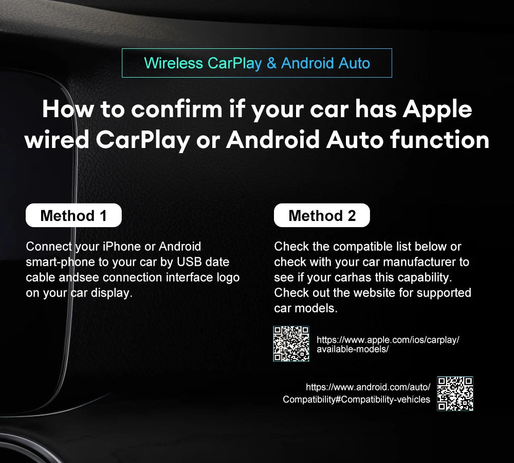 Wireless CarPlay Android Auto 2in1 Adapter Fast Connect - Smarsty