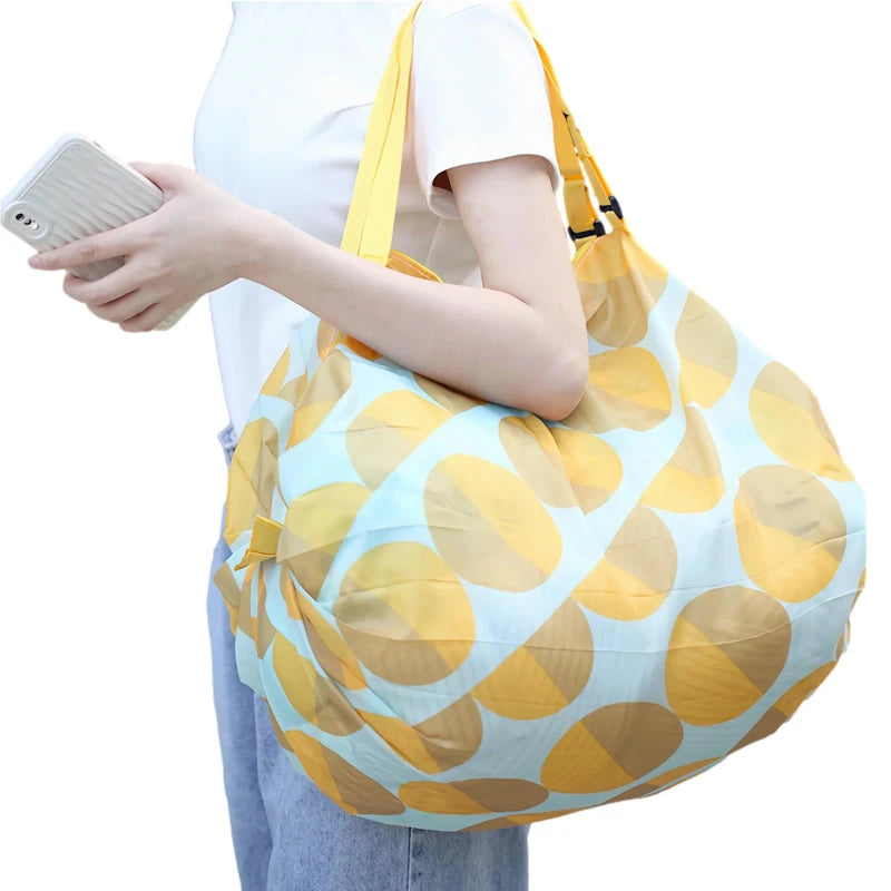 Foldable Waterproof Shopping Bag Portable Travel Tote - Smarsty