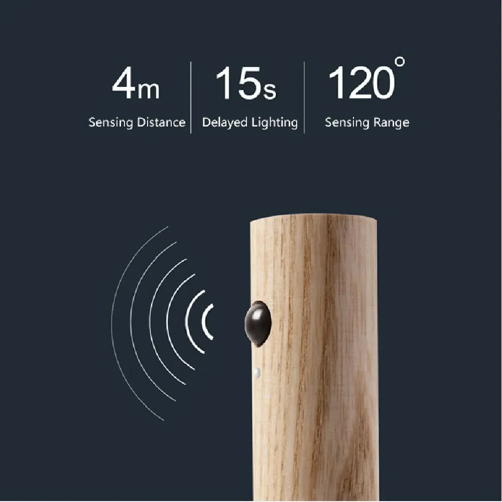 Intelligent Wooden Magnetic LED Night Light for Safety - Smarsty