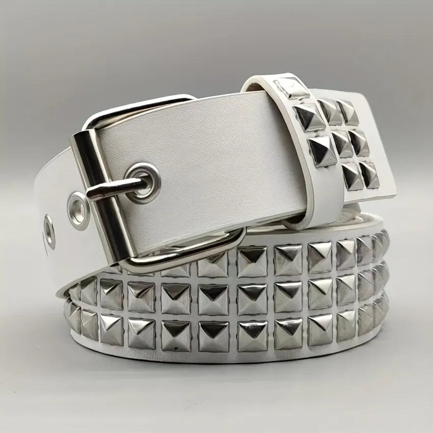 Unisex Punk Pyramid Rivet Belt Stylish Metal Hardware - Smarsty