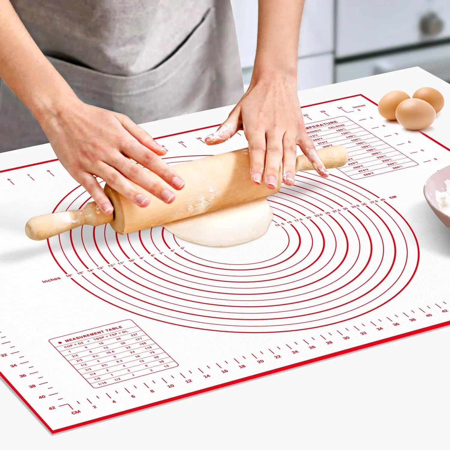 Non-Stick Silicone Baking Mat for Easy Dough Preparation - Smarsty