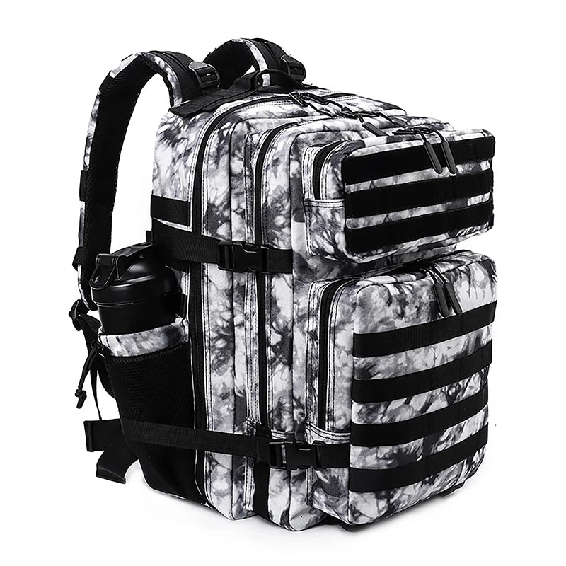 LHI 45L/35L/25L Tactical Backpack for Men and Women Waterproof Athlete Gym Outdoor Bag Travel Hiking Rucksack with Bottle Holder - Smarsty