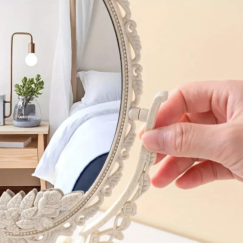Vintage Double Sided Makeup Mirror for Elegant Touch - Smarsty