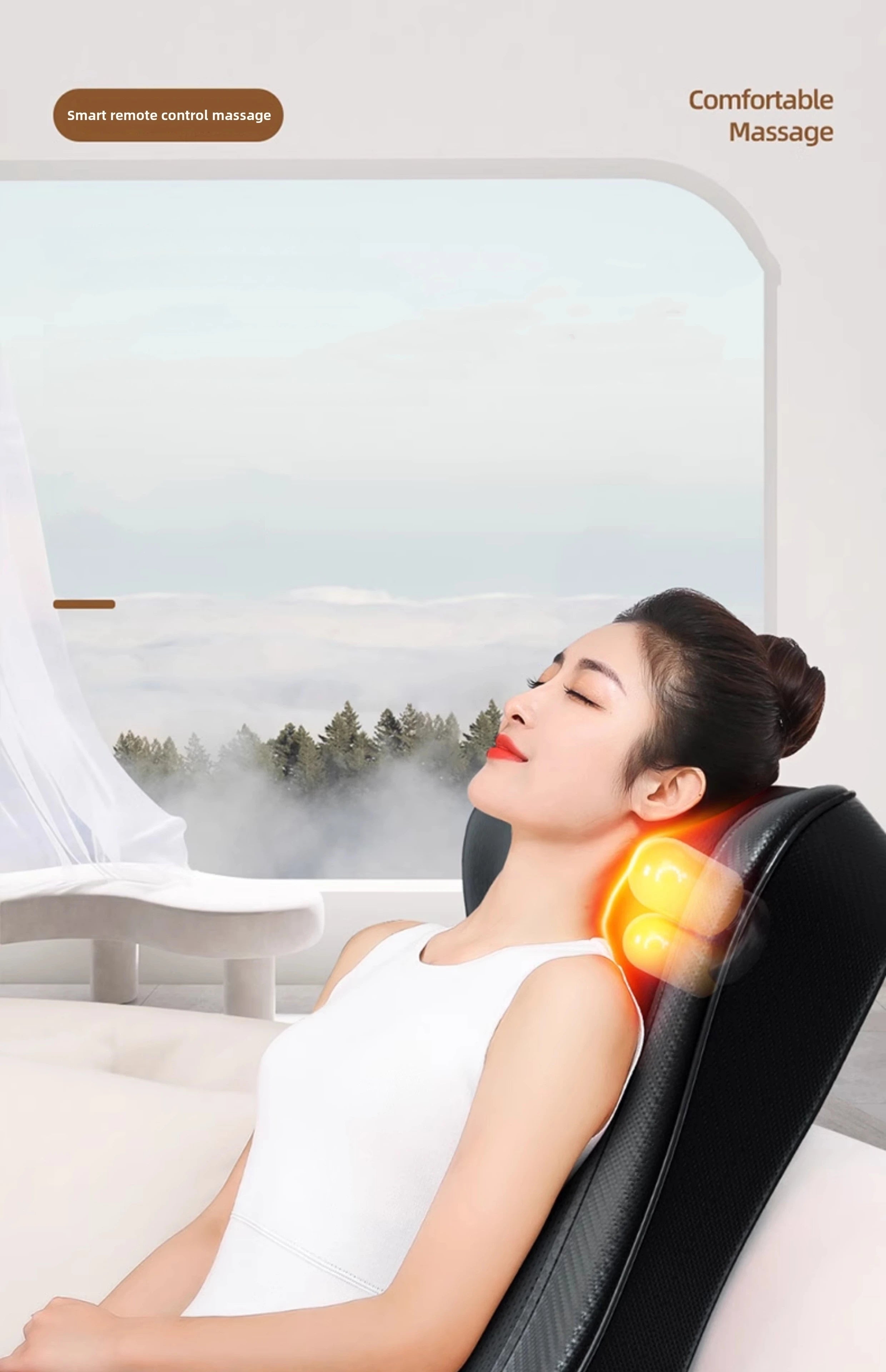 JAIYORL Electric Shiatsu Neck Massage Pillow with Heat - Smarsty