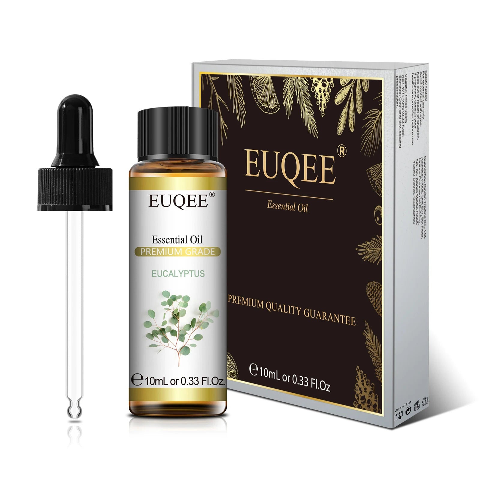 EUQEE 10ml Pure Natural Essential Oil Lavender Jasmine Eucalyptus Vanilla Sandalwood Sweet Orange Lemon Oregano Neroli Fragrance - Smarsty