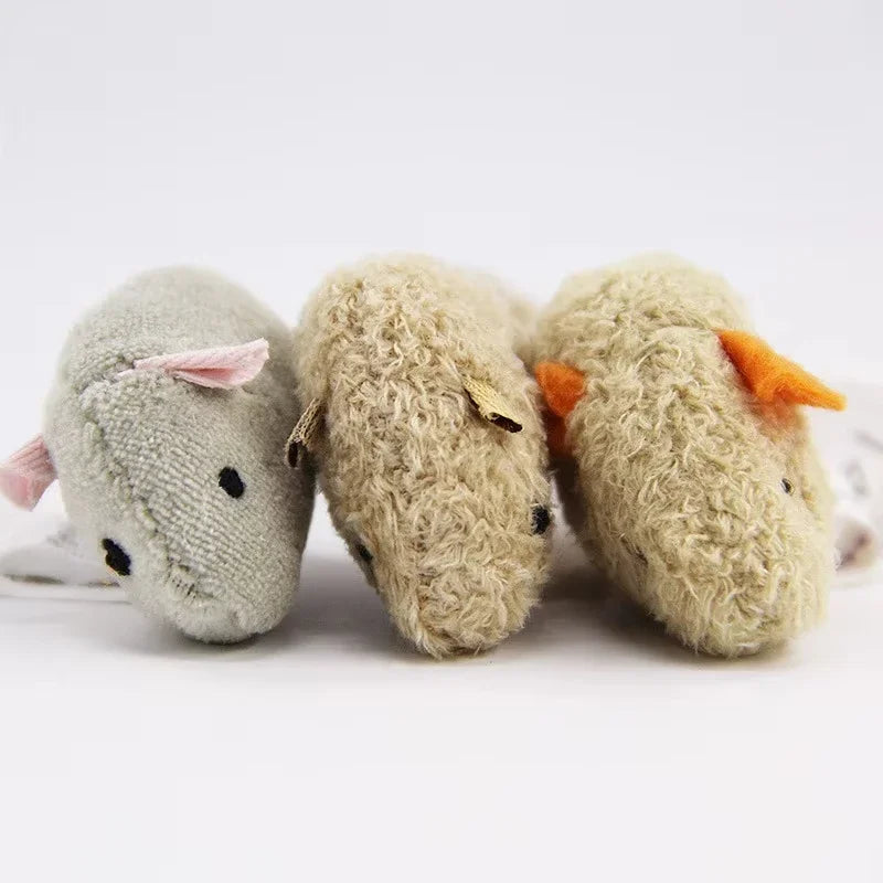 Plush Interactive Mouse Cat Toy Set for Playful Kittens - Smarsty